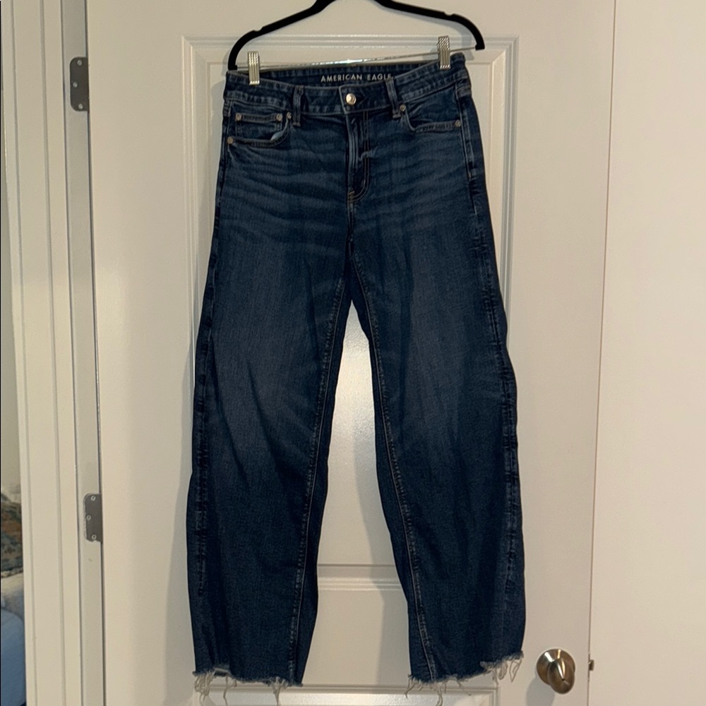 American Eagle Blue Wide-Leg Jeans